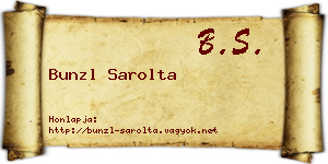 Bunzl Sarolta névjegykártya